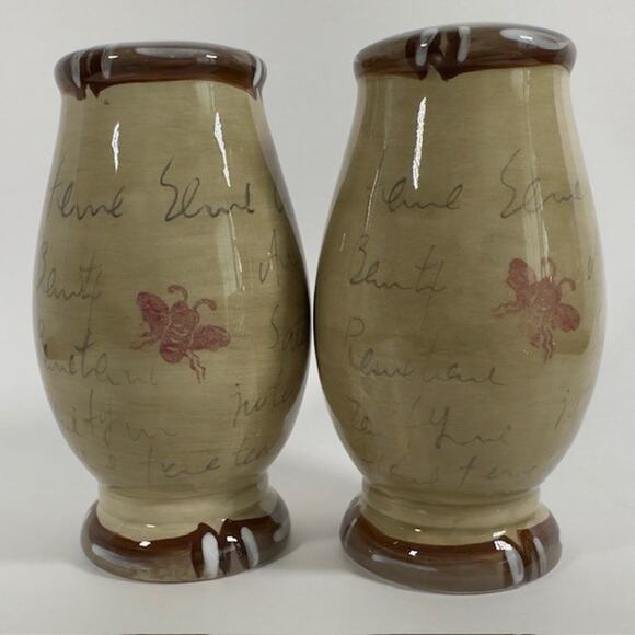 Tabletops Unlimited Bora Bora Salt & Pepper Shaker Set Palm Trees, Bamboo Edge - Picture 13 of 16